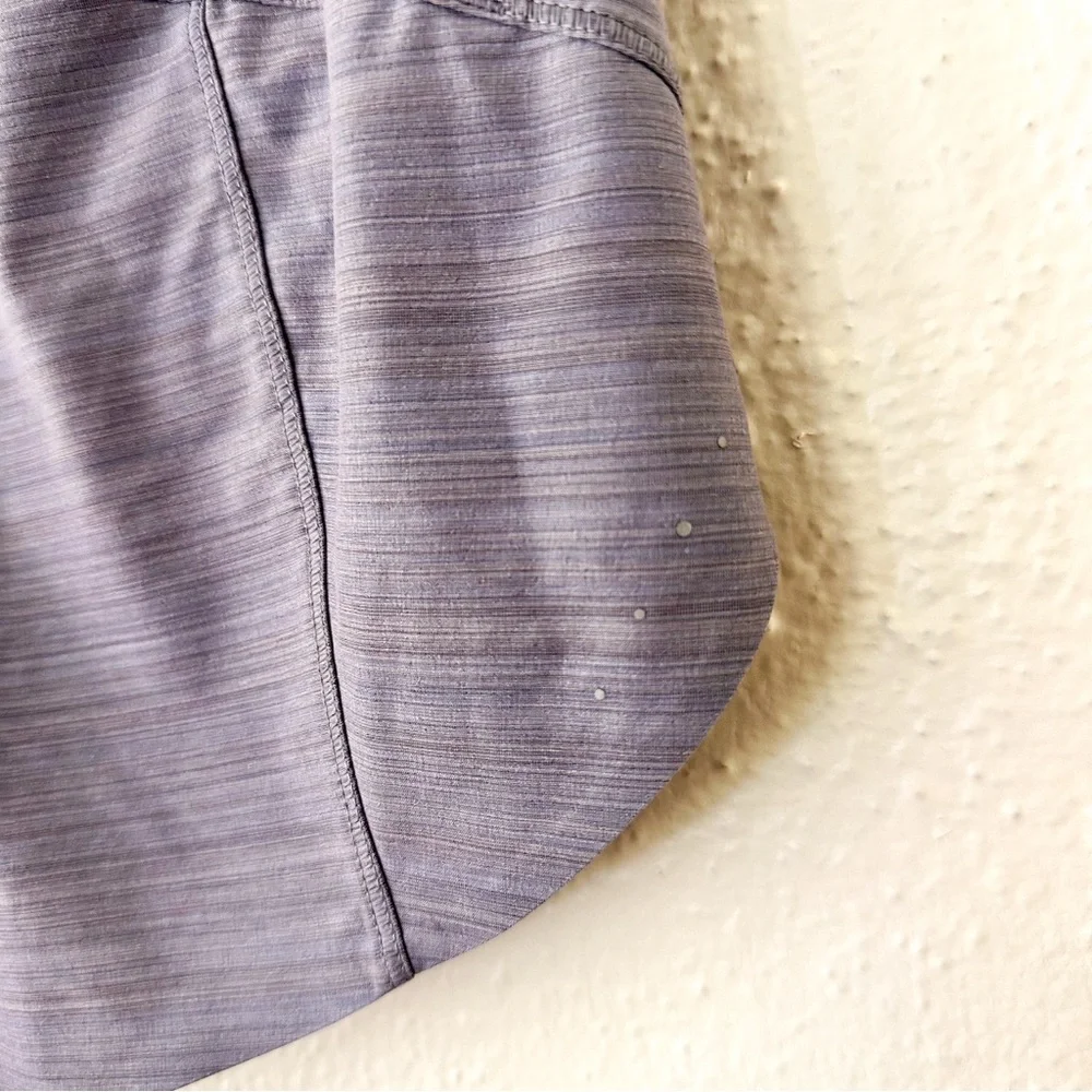 Athleta Womens Lavender Run With It Textured 3.5" Running Shorts - Picture 4 of 7
